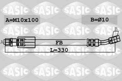 SASIC 6606084 -  Тормозной шланг