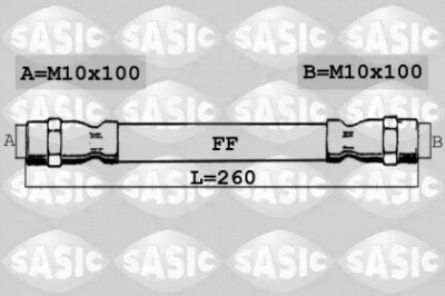 SASIC 6606100 -  Тормозной шланг