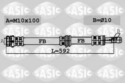 SASIC 6606103 -  Тормозной шланг
