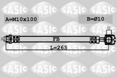 SASIC 6606105 -  Тормозной шланг