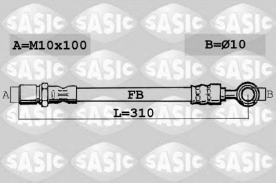 SASIC 6606108 -  ШЛАНГ ТОРМОЗНОЙ HYUNDAI I30