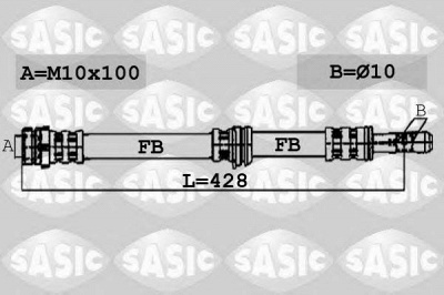 SASIC 6606114 -  Тормозной шланг