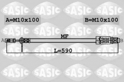 SASIC 6606148 -  Тормозной шланг