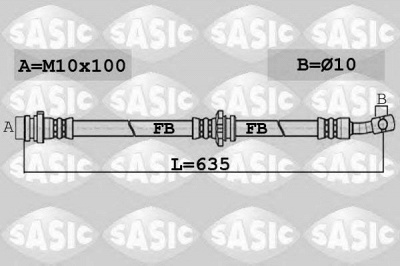 SASIC 6606153 -  Тормозной шланг