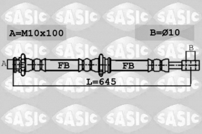 SASIC 6606159 -  Тормозной шланг