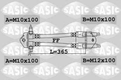 SASIC 6606194 -  Тормозной шланг