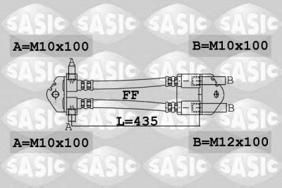 SASIC 6606199 -  Тормозной шланг
