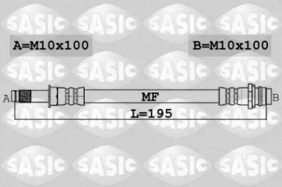 SASIC 6606229 -  Тормозной шланг