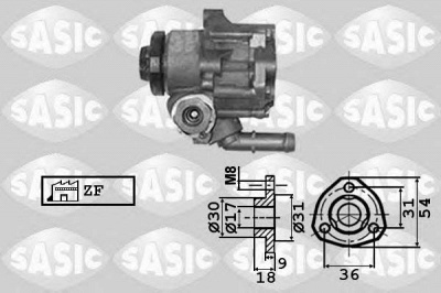 SASIC 7076024 -  Гидравлический насос, рулевое управление