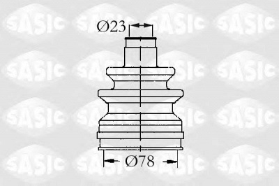 SASIC 9004502 -  Комплект пыльника, приводной вал
