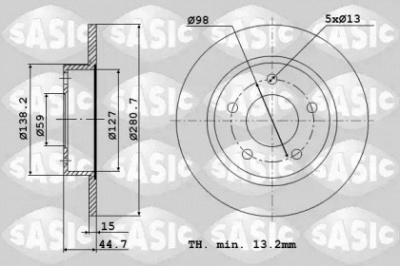 SASIC 9004503j -  Тормозной диск