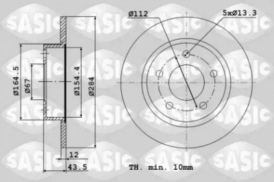 SASIC 9004552j -  Тормозной диск