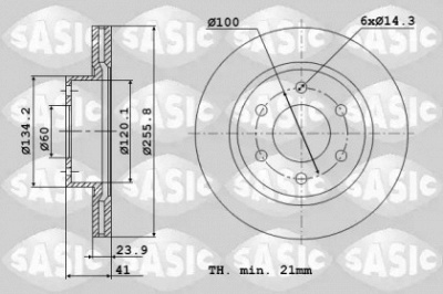 SASIC 9004575j -  Тормозной диск