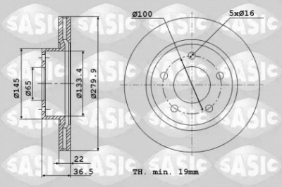 SASIC 9004879j -  Тормозной диск