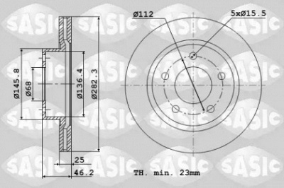 SASIC 9004883j -  Тормозной диск
