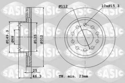 SASIC 9004903j -  Тормозной диск