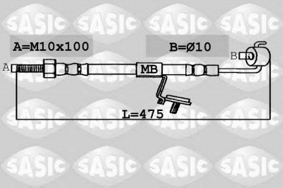 SASIC sbh6320 -  Тормозной шланг