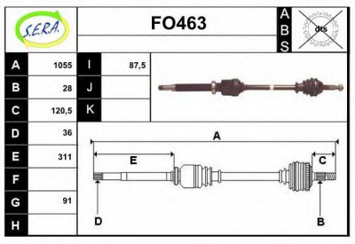 SERA fo463 - Приводной вал