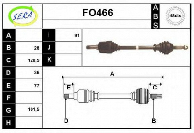SERA fo466 -  Приводной вал