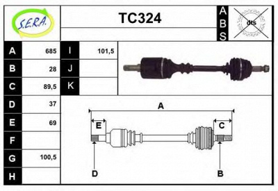 SERA tc324 -  Приводной вал