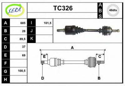 SERA tc326 - Приводной вал