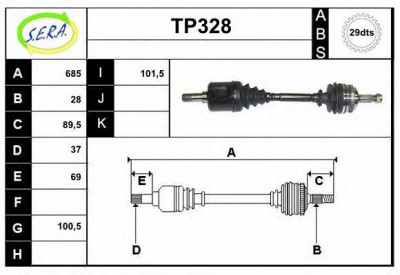 SERA tp328 - Приводной вал