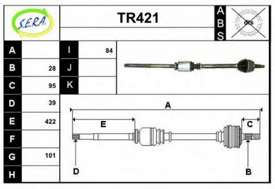 SERA tr421 - Приводной вал