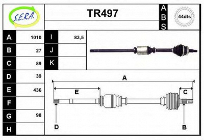 SERA tr497 - Приводной вал