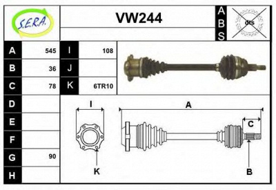 SERA vw244 - Приводной вал