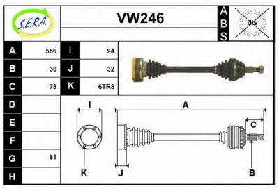 SERA vw246 - Приводной вал