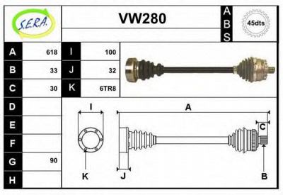 SERA vw280 - Приводной вал