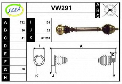 SERA vw291 - Приводной вал