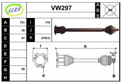 SERA vw297 - Приводной вал