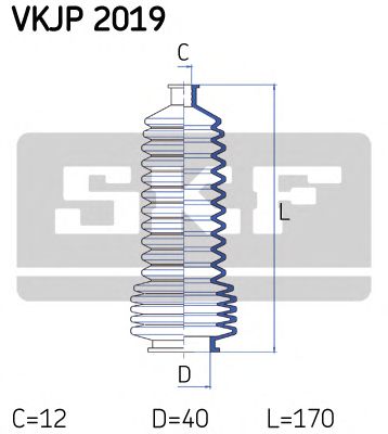 SKF vkjp2019 -  Комплект пыльника, рулевое управление
