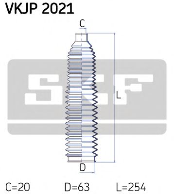 SKF vkjp2021 -  Комплект пыльника, рулевое управление