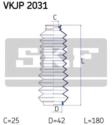 SKF vkjp2031 -  Комплект пыльника, рулевое управление