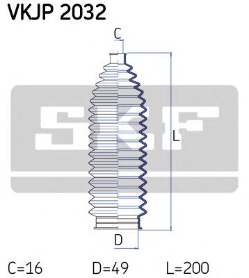 SKF vkjp2032 -  Комплект пыльника, рулевое управление