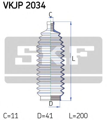SKF vkjp2034 -  Комплект пыльника, рулевое управление