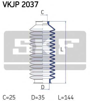 SKF vkjp2037 -  Комплект пыльника, рулевое управление