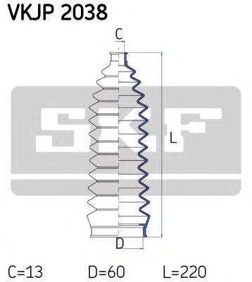 SKF vkjp2038 -  Комплект пыльника, рулевое управление