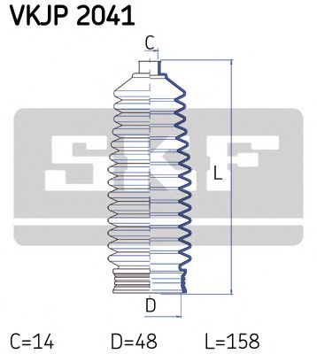 SKF vkjp2041 -  Комплект пыльника, рулевое управление