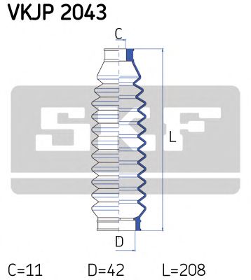 SKF vkjp2043 -  Комплект пыльника, рулевое управление