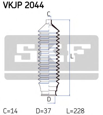 SKF vkjp2044 -  Комплект пыльника, рулевое управление