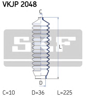 SKF vkjp2048 -  Комплект пыльника, рулевое управление