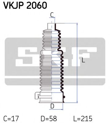 SKF vkjp2060 -  Комплект пыльника, рулевое управление