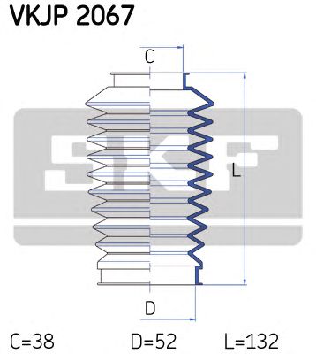 SKF vkjp2067 -  Комплект пыльника, рулевое управление