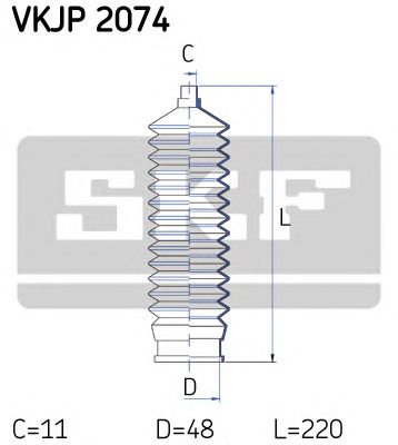 SKF vkjp2074 -  Комплект пыльника, рулевое управление
