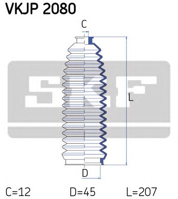 SKF vkjp2080 -  Комплект пыльника, рулевое управление