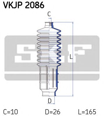 SKF vkjp2086 -  Комплект пыльника, рулевое управление
