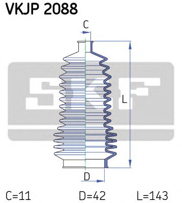 SKF vkjp2088 -  Комплект пыльника, рулевое управление